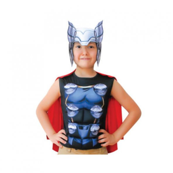 Thor Kısa Kollu Kostüm - Pelerin ile birlikte - 2