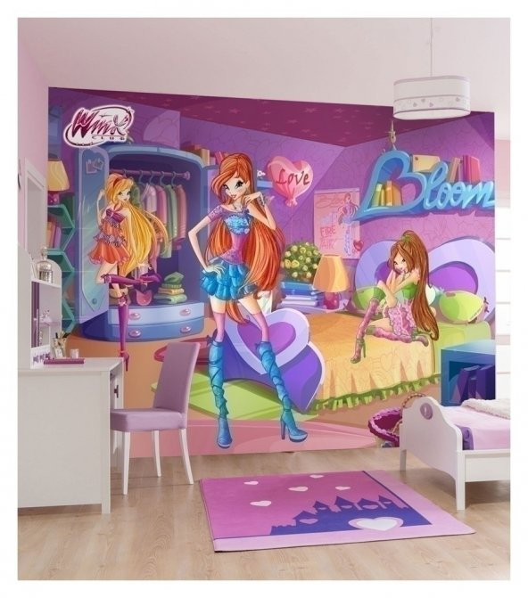Winx Club Kızları Hazırlanıyor (Büyük Duvar Resmi) 178x126 cm