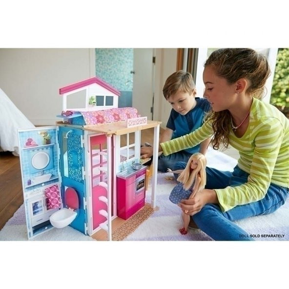 Barbie Portatif Evi Oyuncak DVV47 - 2