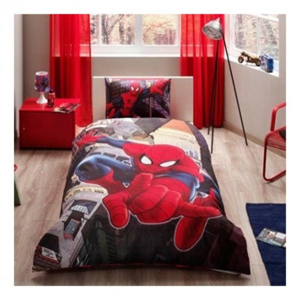 Örümcek Adam Nevresim Takımı- Spiderman In City - Taç Marka