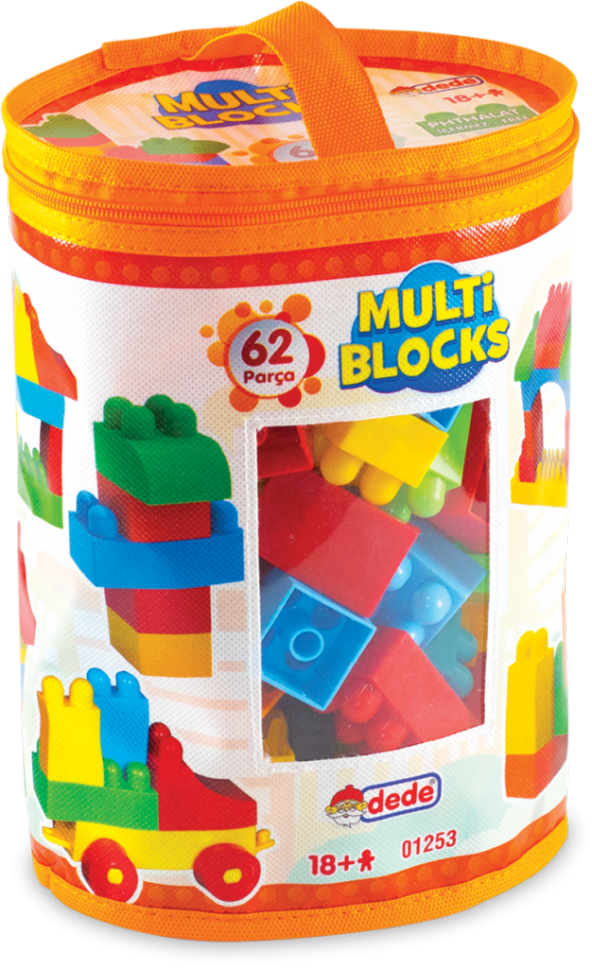 Multi Blocks 62 Parça 01253 Yapım Oyuncakları Blokları Dede