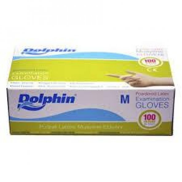 Dolphin Pudralı Muayene Eldiveni Medium 5 Paket