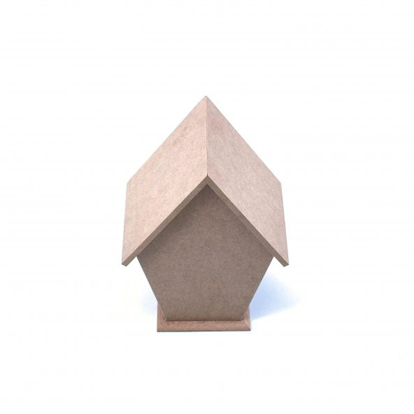 AHŞAP BOYAMA HOBİ KUŞ EVİ 16.5-27.5-12 cm - 2