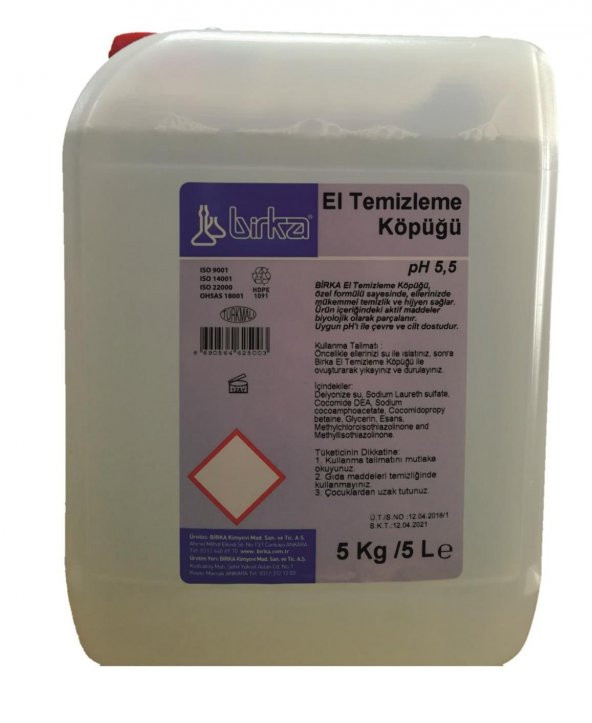 Birka Ekonomik El Temizleme Köpüğü 5 Kg. - 2