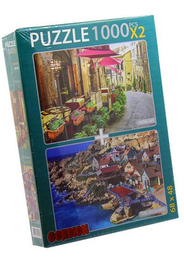 Temel Reis Kasabası ve Vintage Cafe 2x1000 Parca Yapboz Puzzle Go