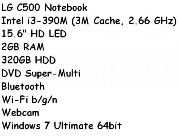 LG C500 i3 3GB 320GB İNTEL NOTEBOOK İKİNCİ EL - 3