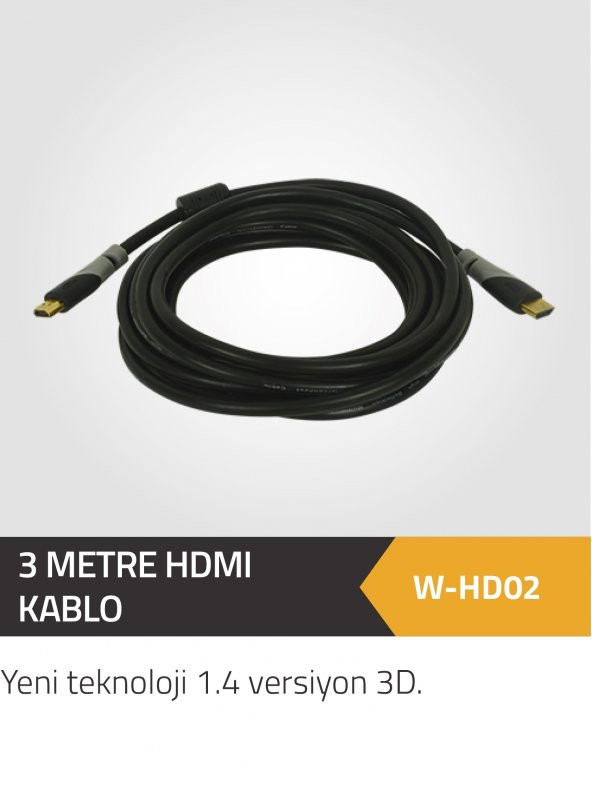 3 MT.HDMI 1.4 VERSİYON 4K BAKIR KABLO