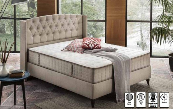 YATAŞ Selena LUCAS Pedli Pocket Yaylı 140X190 Yatak - 1