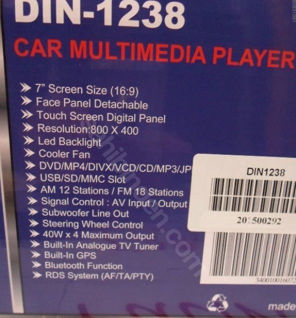 XETEC DIN-1238 KAFA ÇIKMALI NAVİGASYON/DVD/USB İNDASH OTO TEYP - 5