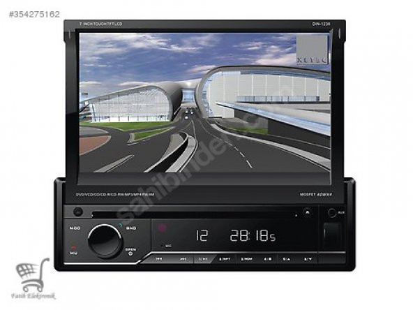 XETEC DIN-1238 KAFA ÇIKMALI NAVİGASYON/DVD/USB İNDASH OTO TEYP - 9