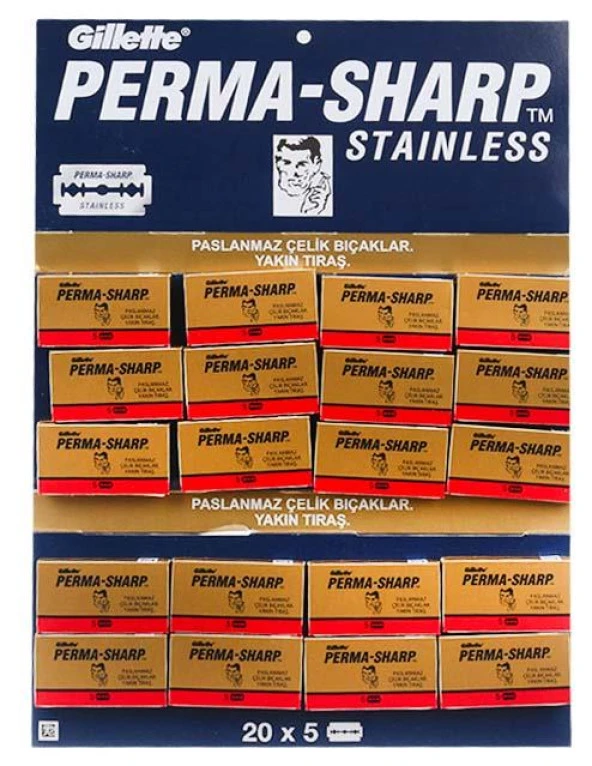 Perma-Sharp 100Lü Yaprak Jilet 20X5li Pkt