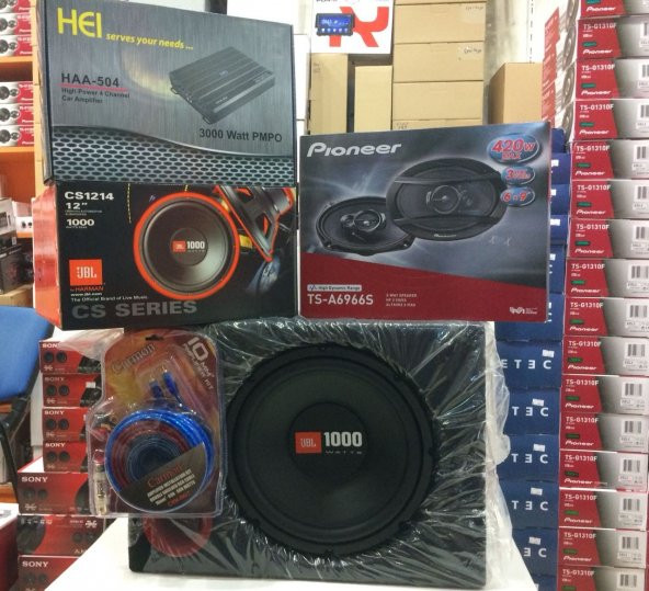 JBL 1000W 30CM BASS+PİONEER 420W OVAL HOPARLÖRLÜFULL SET - 2