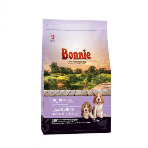Bonnie Kuzu Etli ve Pirinçli Yavru Köpek Maması 2.5 kg