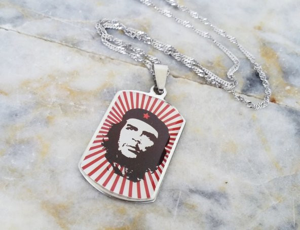 Che Guevara Çelik Erkek Bayan Unisex Kolye ve Zincir mçk197