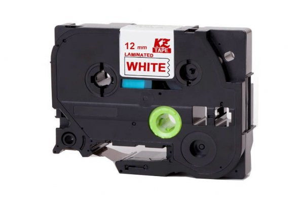 BROTHER P Touch TZ tape TZE135 Şeffaf Etikete Beyaz 12mmx8M Printpen Muadil