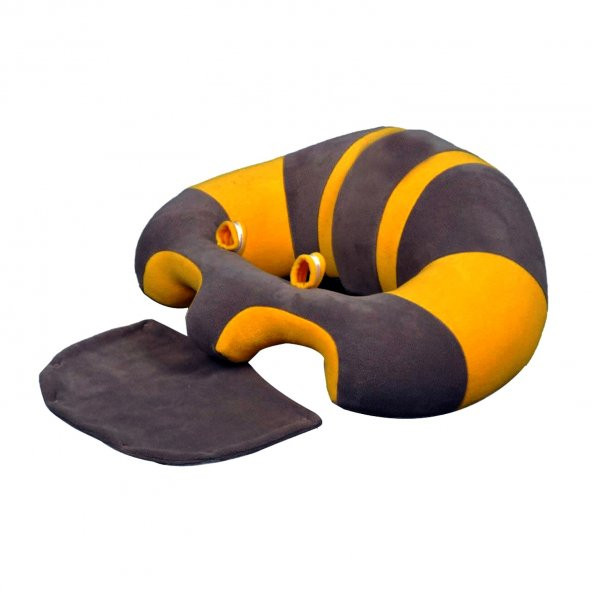 Bebe Yatmaz Bebek Oturma (Destek) Minderi - Gri Sarı