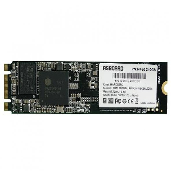 Asboard N480 256GB 550MB-500MB/s Sata3 M.2 SSD