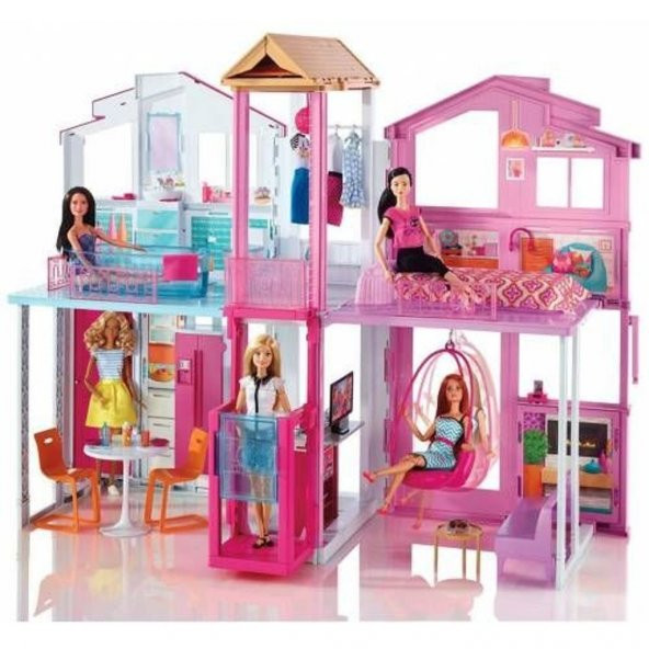 Barbie Muhteşem Malibu Evi Barbienin Evi Oyuncak Büyük Oyun Evi