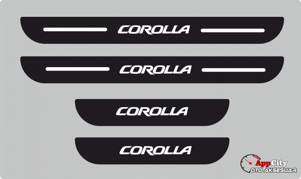 Toyota Corolla Plastik Kapı Eşiği (4lü Set)