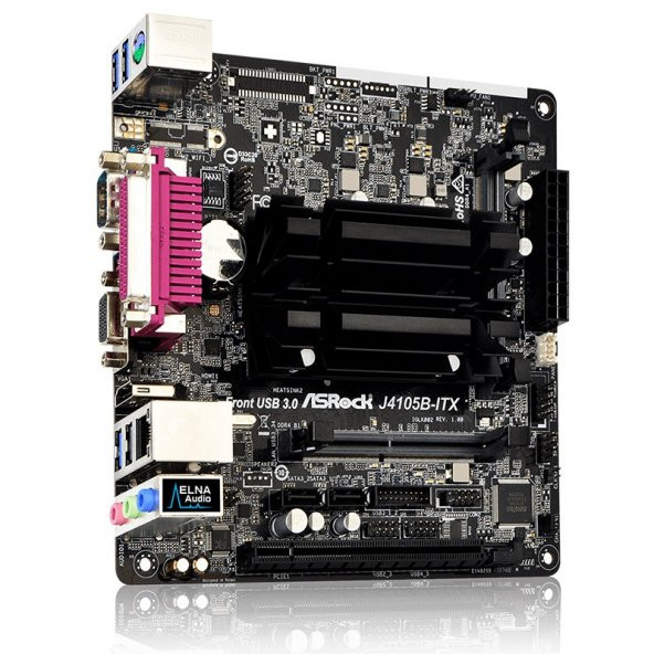 ASRock J4105B ITX 2x DDR4 So DIMM, 2x Sata3 Dahili Intel J4105 Celeron 4 Çekirdekli İşlemcili Mini ITX Anakart (Yeni Nesil Gemini Lake) - 4