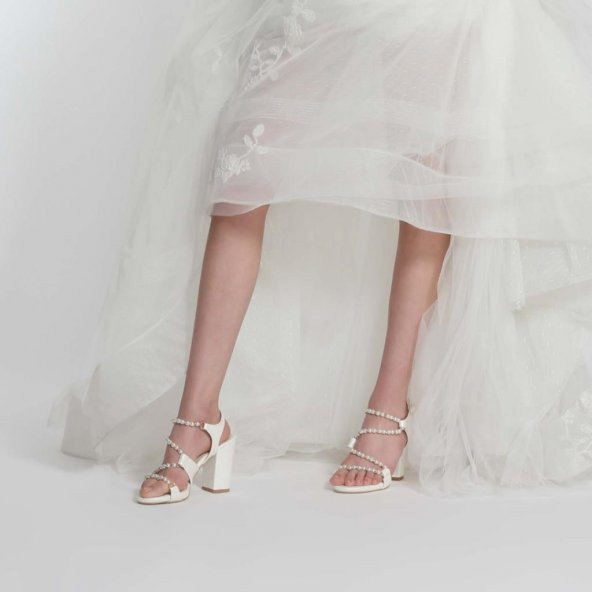 Nikah Ayakkabısı  Topuklu İncili - 5