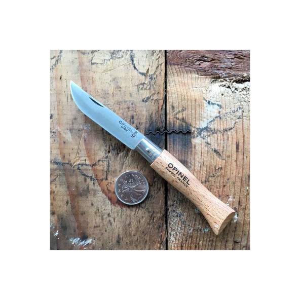 Opinel Inox 5 No Kayın Saplı Paslanmaz Çelik Çakı - 3
