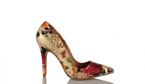Çiçek Desenli  Stiletto - 3