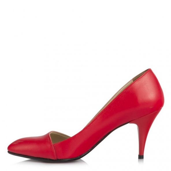 Kırmızı Mat Çapraz Stiletto - 2