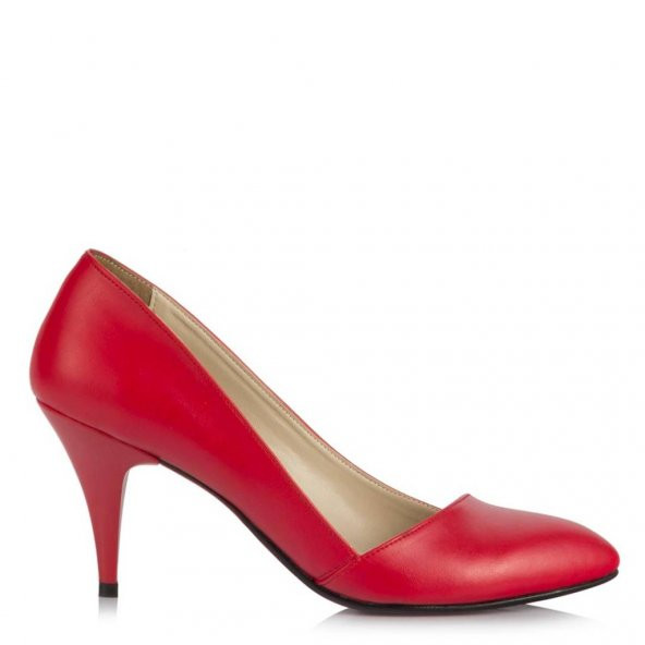 Kırmızı Mat Çapraz Stiletto - 4