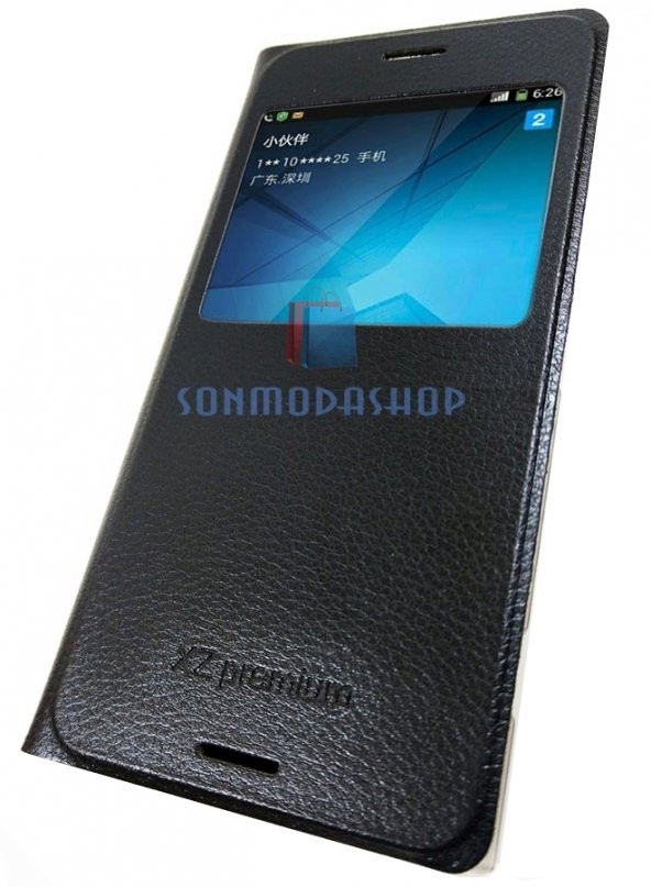 Sony Xperia XZ Premium Kılıf Flip Cover Pencereli Kapaklı Kılıf - 2