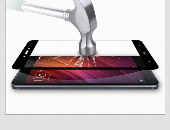 Xiaomi Redmi Note 4 4x Kırılmaz 2.5D Cam Ekran Koruyucu Tam Ekran - 5