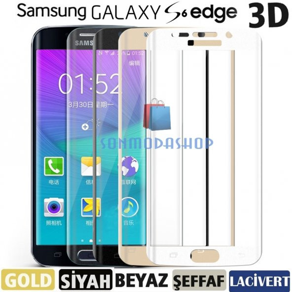 Galaxy S6 Edge Kırılmaz S6 Edge Plus Tam Ekran Cam Oval Kavisli