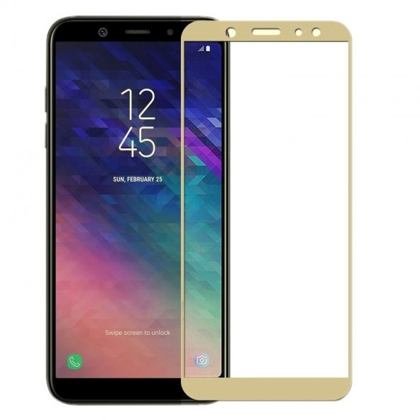 Samsung Galaxy A6 A6 Plus 2018 Kırılmaz 3D Tam Ekran Cam Koruyucu - 3