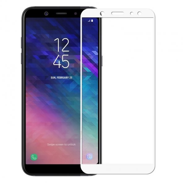 Samsung Galaxy A6 A6 Plus 2018 Kırılmaz 3D Tam Ekran Cam Koruyucu - 4