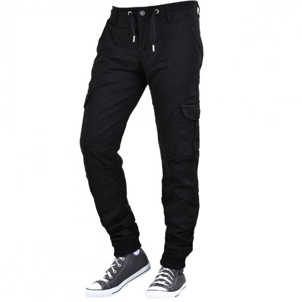Erkek Kargo Pantolon Yancepli Paçası Lastikli- Fomino - 2