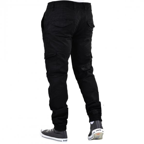 Erkek Kargo Pantolon Yancepli Paçası Lastikli- Fomino - 3
