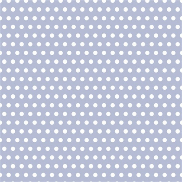 Mavi Zemin Üzerine Küçük Beyaz Puanlı Keçe Plaka (DK P24)