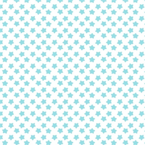Beyaz Zemin Üzerine Mavi Yıldız Desenli Keçe Plaka (DK P59)