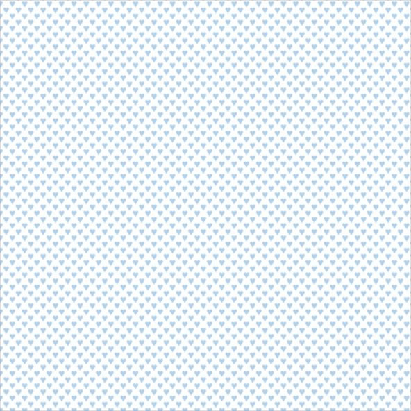 Beyaz Zemin Üzerine Mavi Kalp Desenli Keçe Plaka (DK P63)