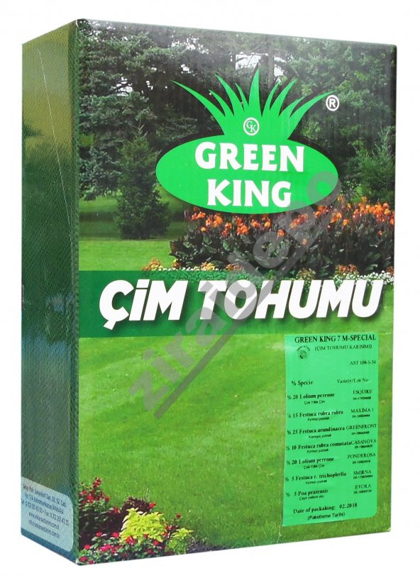 Green King 7M Special İthal Çim Tohumu 7li Karışım Çayır Çimen Ot