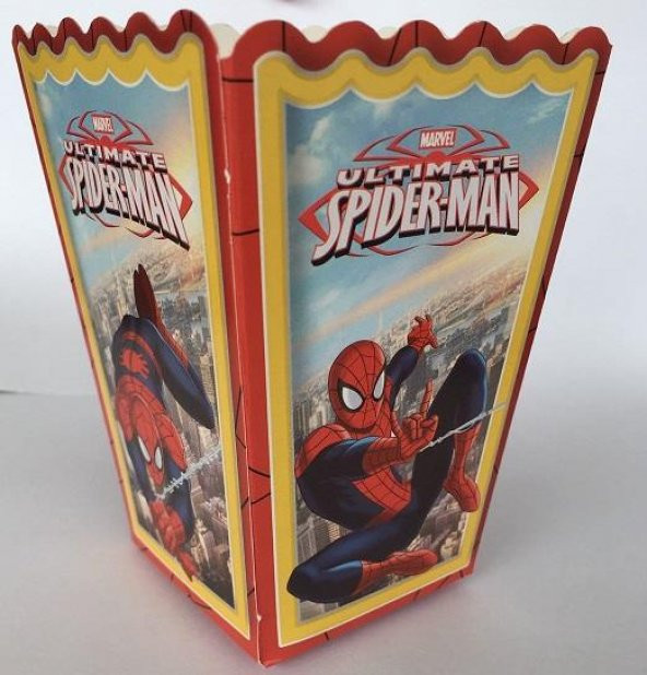 10 Adet Örümcek Adam (Spiderman) Mısır İkram Kutusu Erkek - 2