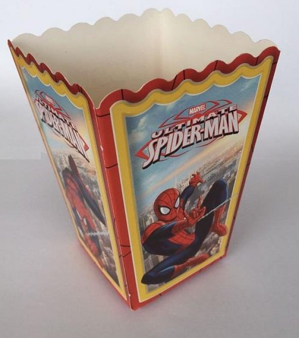 10 Adet Örümcek Adam (Spiderman) Mısır İkram Kutusu Erkek - 3