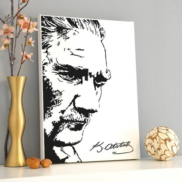 Dekoratif Atatürk Temalı Kanvas Tablo
