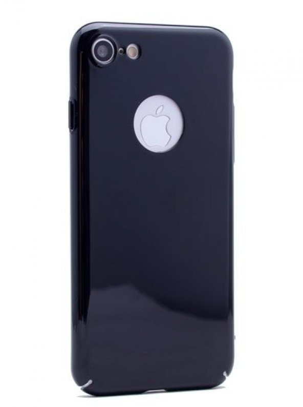 iPhone 5S Kılıf Cherry Düğme Korumalı Arka Kapak Siyah + Kırılma