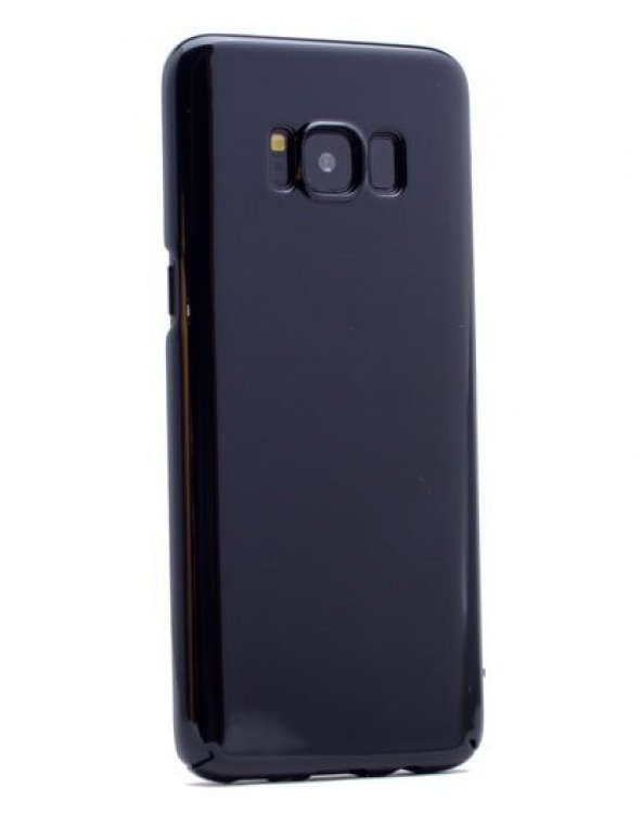 Samsung Galaxy S8 Plus Kılıf Cherry Kapak Siyah + Eğimli Ped Ekra