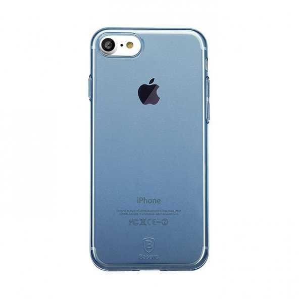 Baseus Simple Mavi iPhone 8 Kılıf Arka Koruyucu Kapak - 3