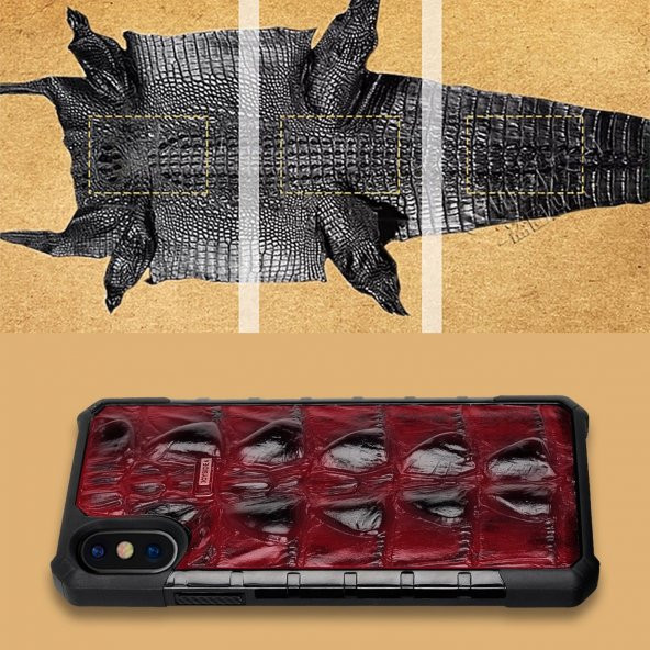 iPhone X Deri Kılıf Croxy Kapak Kap Bordo + Temperli Cam Ekran Ko - 2