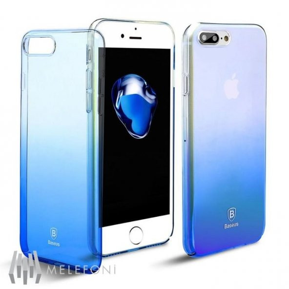 Baseus Glaze Mavi iPhone 7 Plus - iPhone 8 Plus Kılıf Arka Koruyu