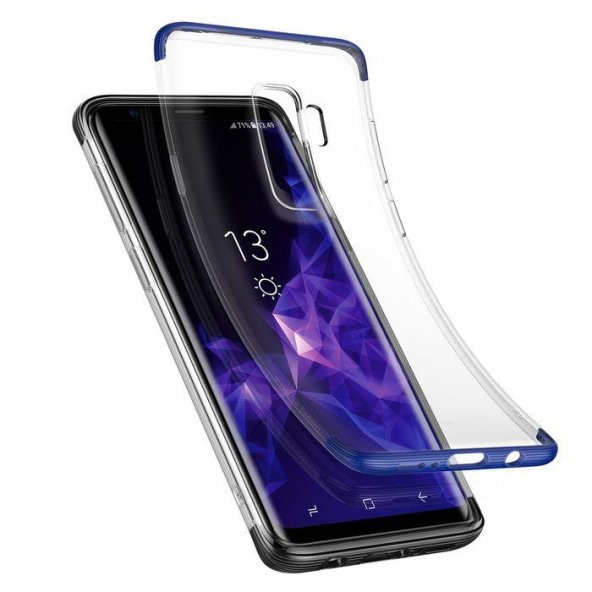 Baseus Armor Samsung Galaxy S9 Plus Mavi Kılıf Arka Koruyucu Kapa