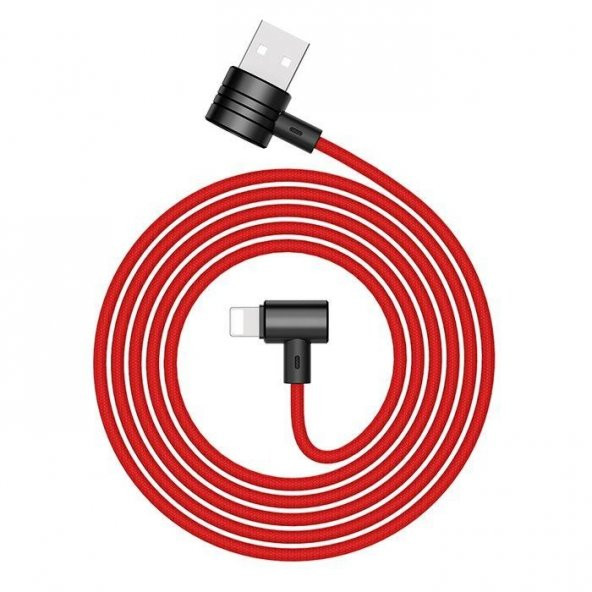 Baseus Lightning ve Micro USB Kırmızı Şarj Kablosu